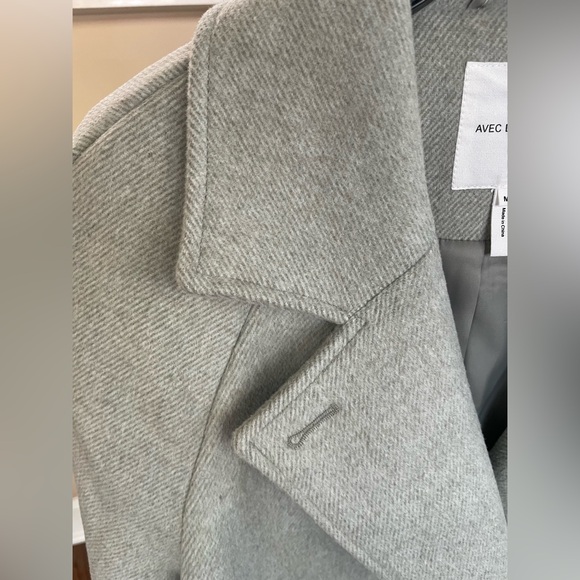 AVEC LES FILLES Women's  Collar Coat Size Medium Moss, Light Green - Picture 6 of 13